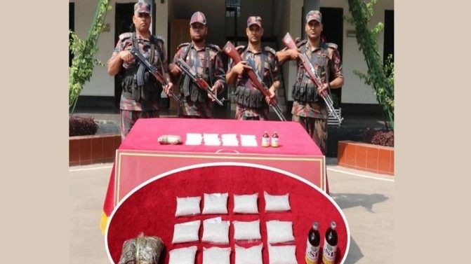 যশোরে বিজিবি সাড়ে ৯ কোটি টাকার ক্রিস্টাল মেথ ও এলএসডি উদ্ধার